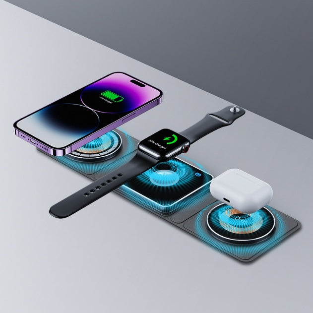 Vantix™ 3-in-1 Magnetic Wireless Charging Station